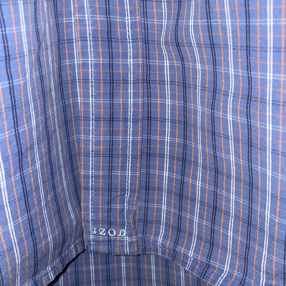 Izod Men’s short sleeve be blue button down shirt - size Medium - Picture 3 of 5